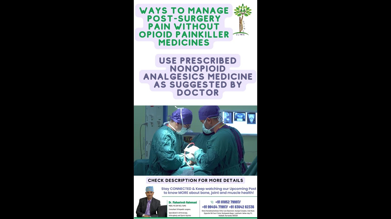 Proven Ways to Manage Post-Surgery Pain Without Opioids. Managing pain without opioids after surgery