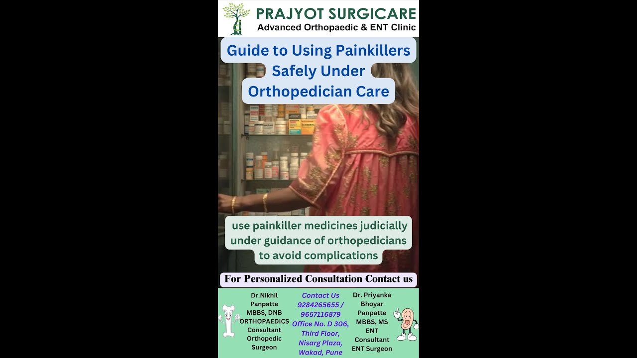 How use painkiller medicines judicially under guidance of orthopedicians to avoid complications