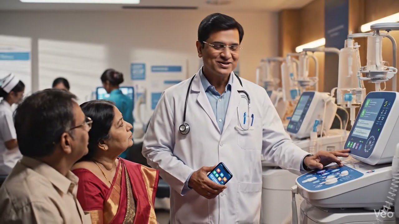 Dialysis Doctor explaining about dialysis machine