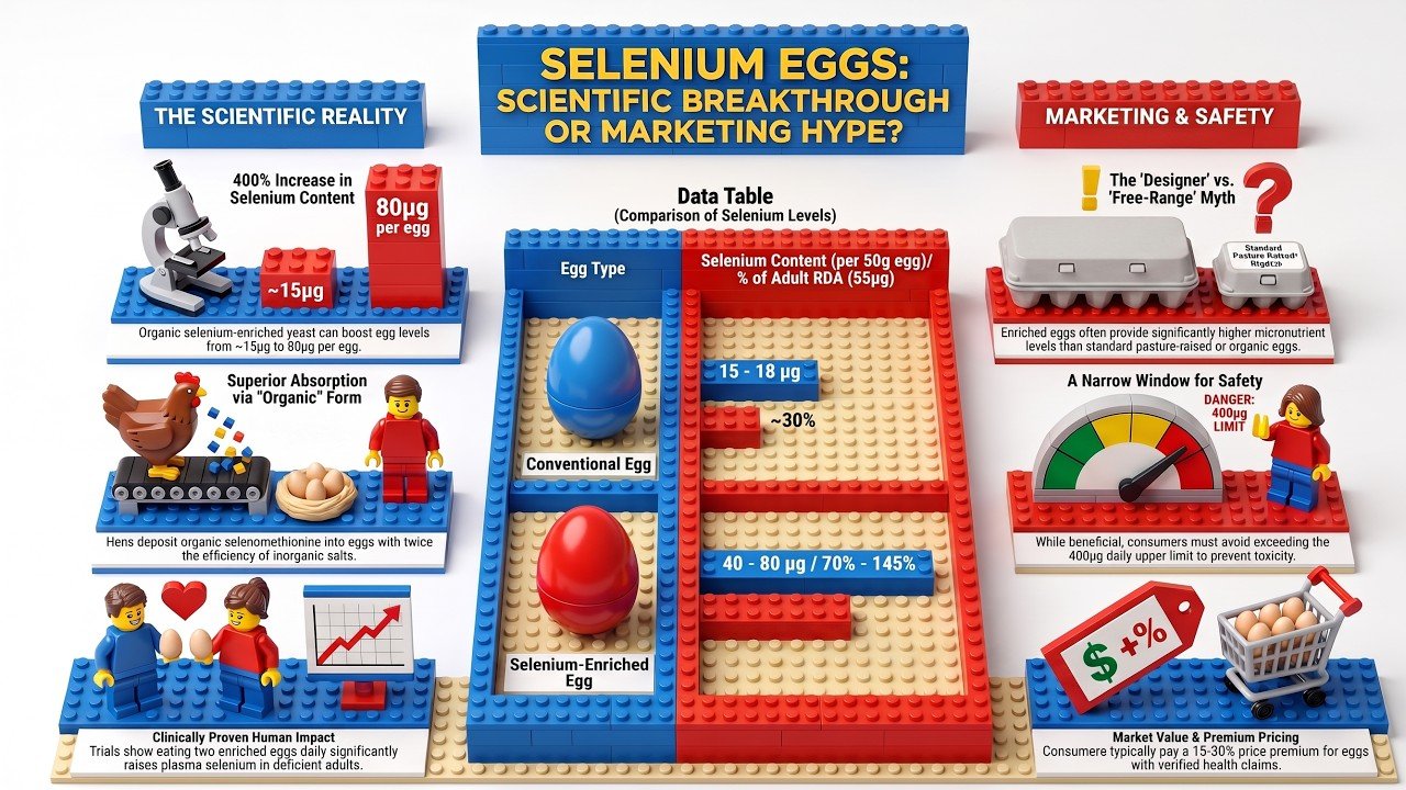 Selenium Eggs Science or Hype Designer Eggs Fact or Myth #seleniumeggs #selenium #powereggs #eggs