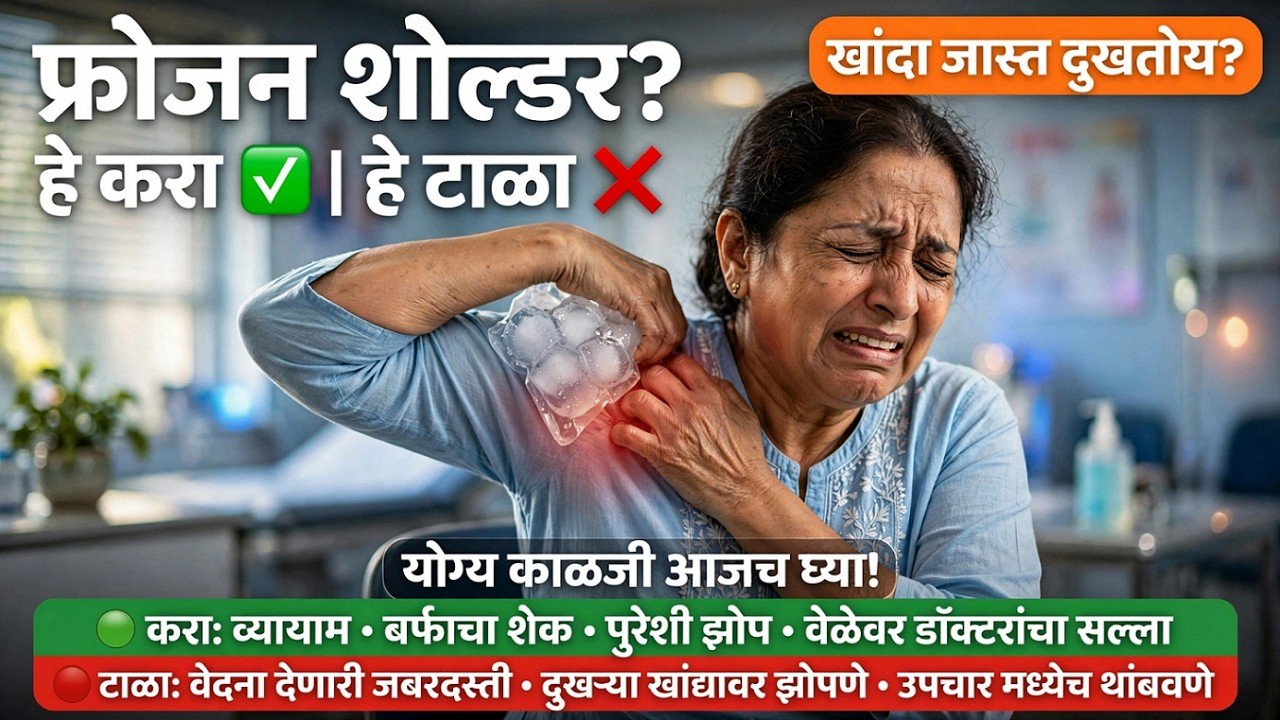 फ्रोजन शोल्डरवर काय करावे आणि काय टाळावे? | Frozen Shoulder Do’s & Don’ts | खांदेदुखी उपचार