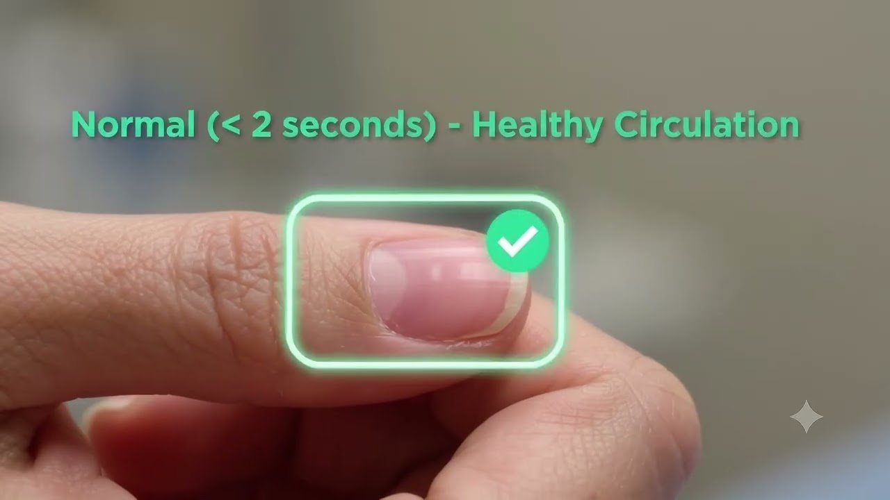 Nail capillary refill test capillary nail refill test Capillary Refill Time Test Peripheral Tissue